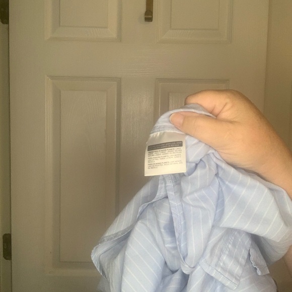 Levi Boyfriend Button Down Shirt Lt Blue. Sz Large - Picture 4 of 4